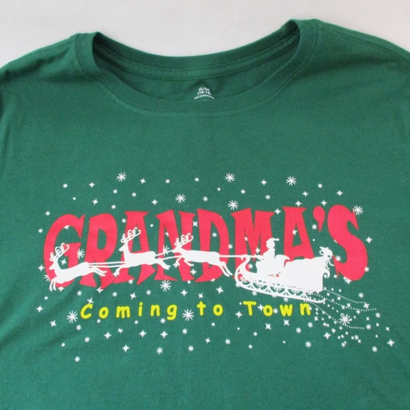 Holiday Time Grandma Is Coming to Town Holiday Tee - Picture 2 of 5
